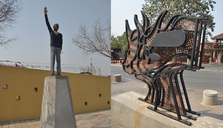 Vilikazi Street Soweto, Hastings Ndlovu and Nobel laureate sculptures